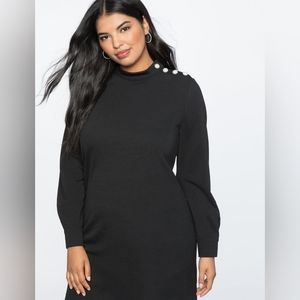 Eloquii Black w/ Pearl Embellisment Shift SZ 20